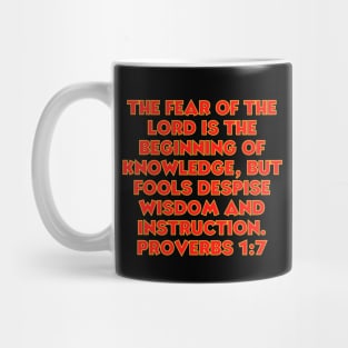 Bible Verse Proverbs 1:7 Mug